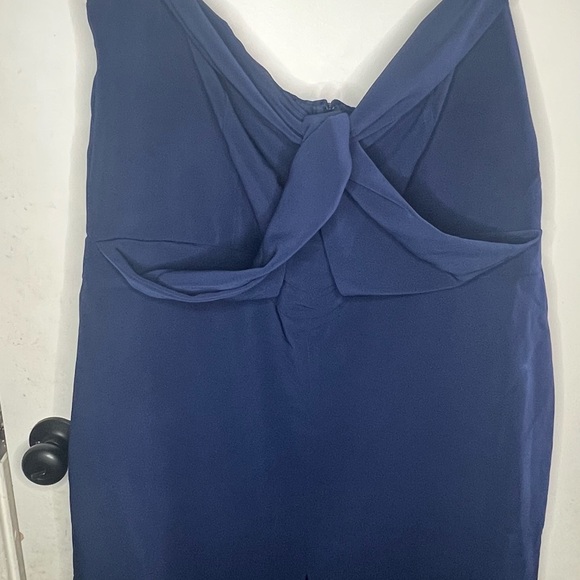 Navy blue off shoulder fitting dress size 18 - Picture 2 of 4